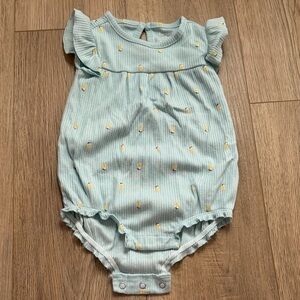 Carter's Light Blue and Yellow Polka Dot One Piece